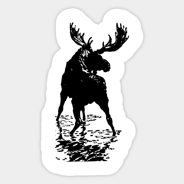 Moose Sticker by scdesigns